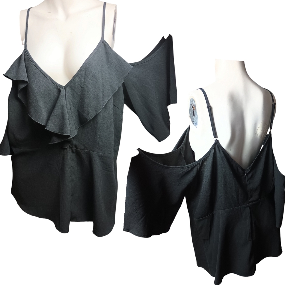 Shein curve black Blouse